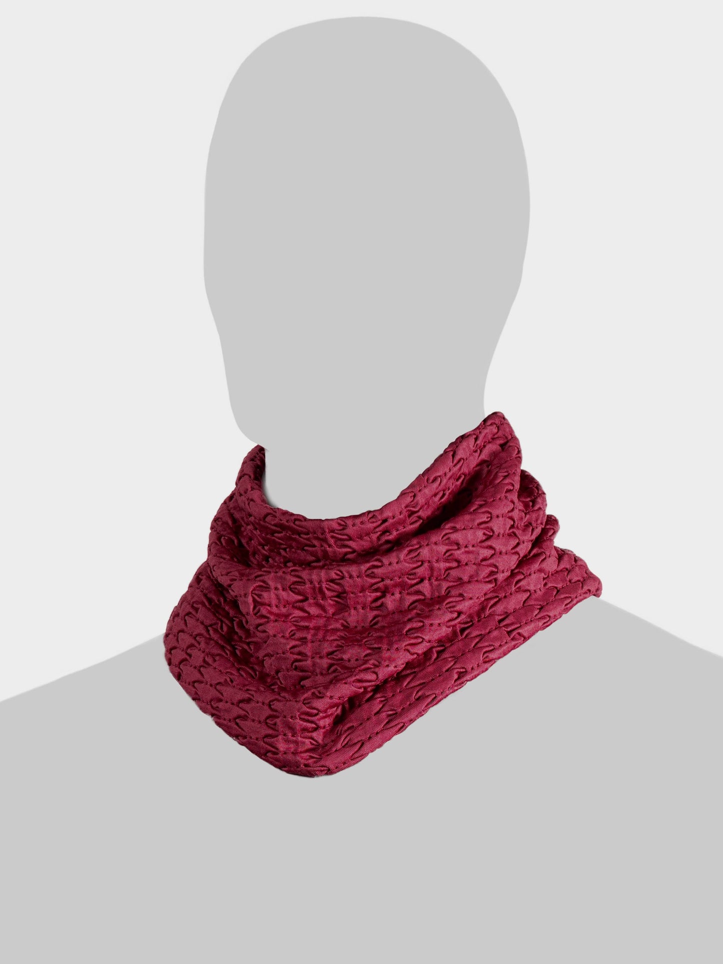 Scaldacollo LOGYKO colore bordeaux visto frontale