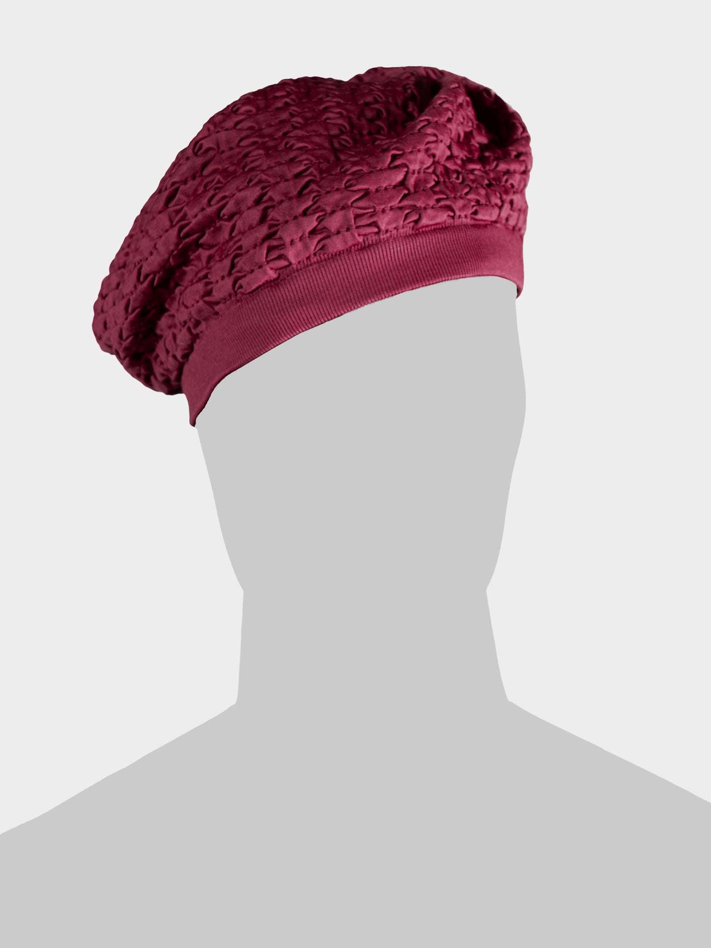 Scaldacollo LOGYKO colore bordeaux usato come cuffia