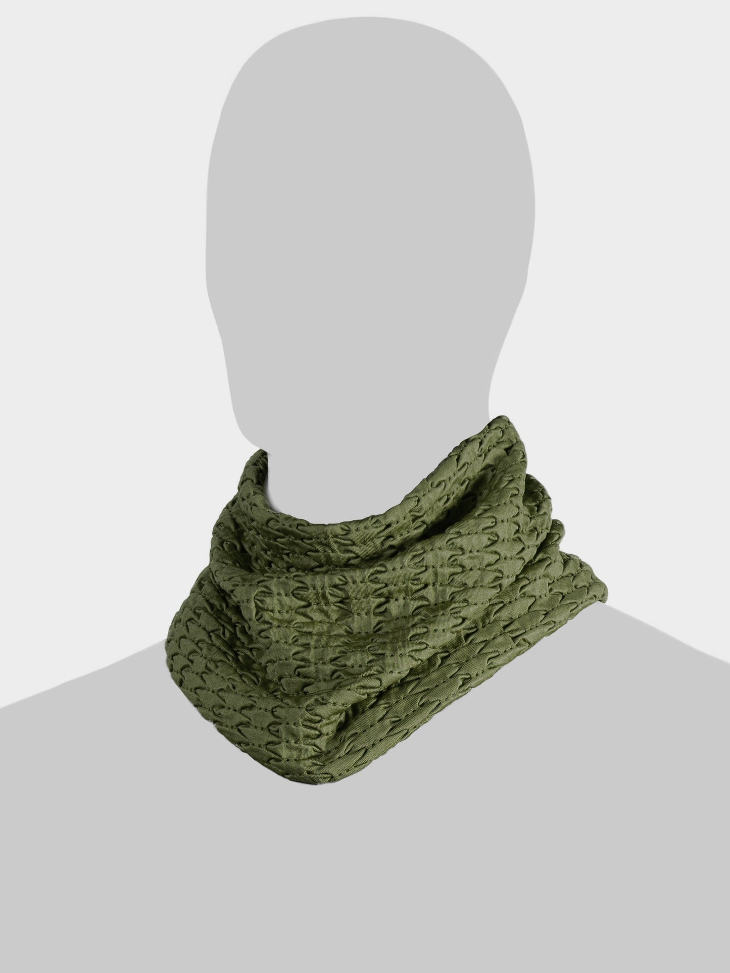 Scaldacollo LOGYKO colore verde militare visto frontale