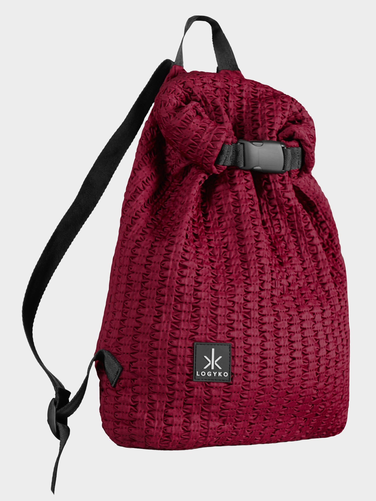 Zaino Helium di LOGYKO color bordeaux visto di lato